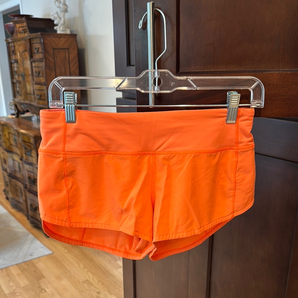 Lululemon Athletica Vibrant Orange Athletic Shorts
